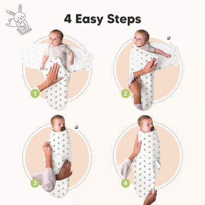 3-Pack Organic Baby Swaddle Sleep Sacks - Swaddles for Newborns, Infant 0-3 Months, Baby Girls