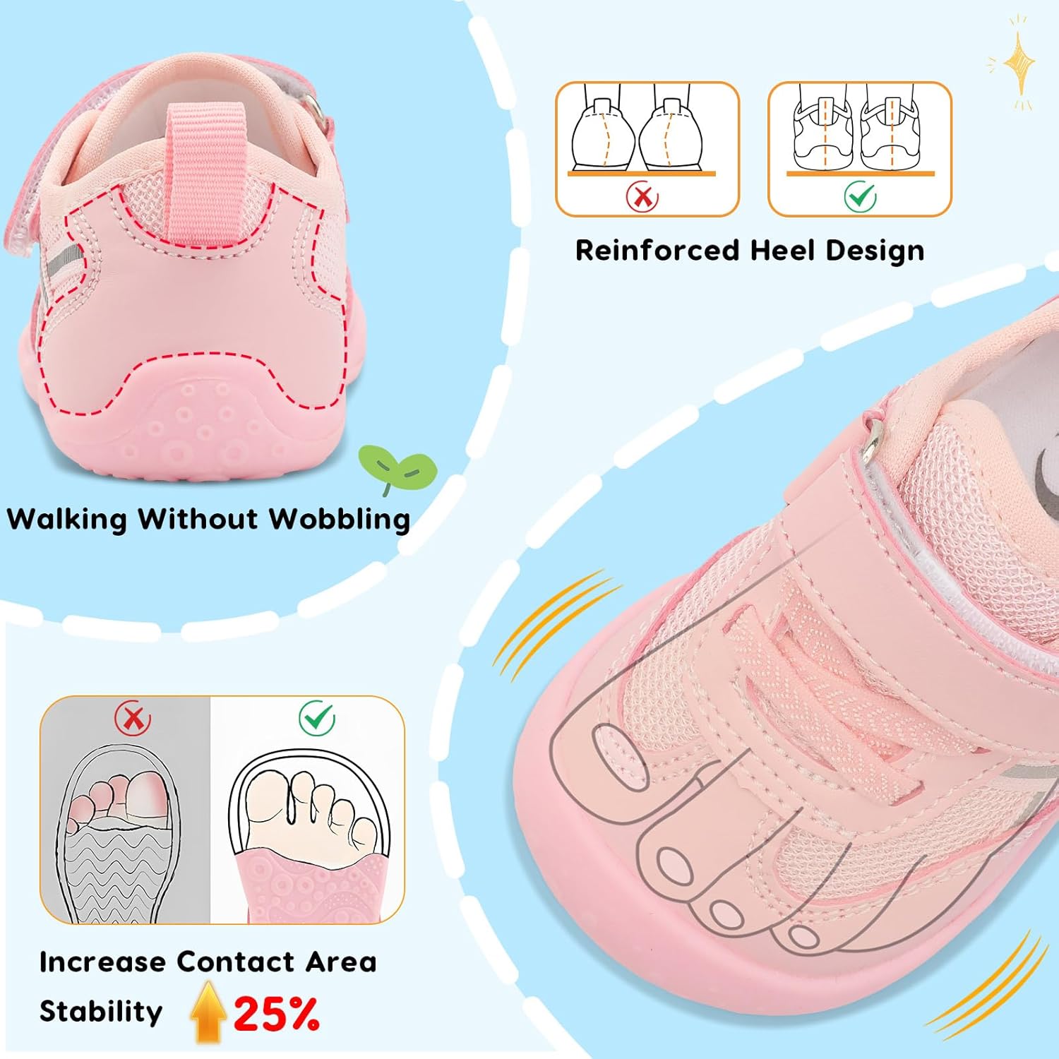 Scurtain Baby Shoes Boy Girl First Walking Shoe Infant Crib Breathable Sneakers Lightweight
