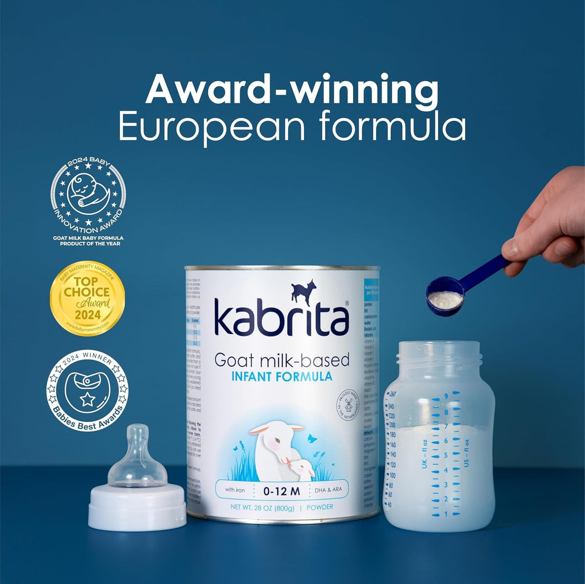 Kabrita Goat Milk-Based Infant Formula – 28oz – Pack of 2 – Natural, Gentle Baby Formula