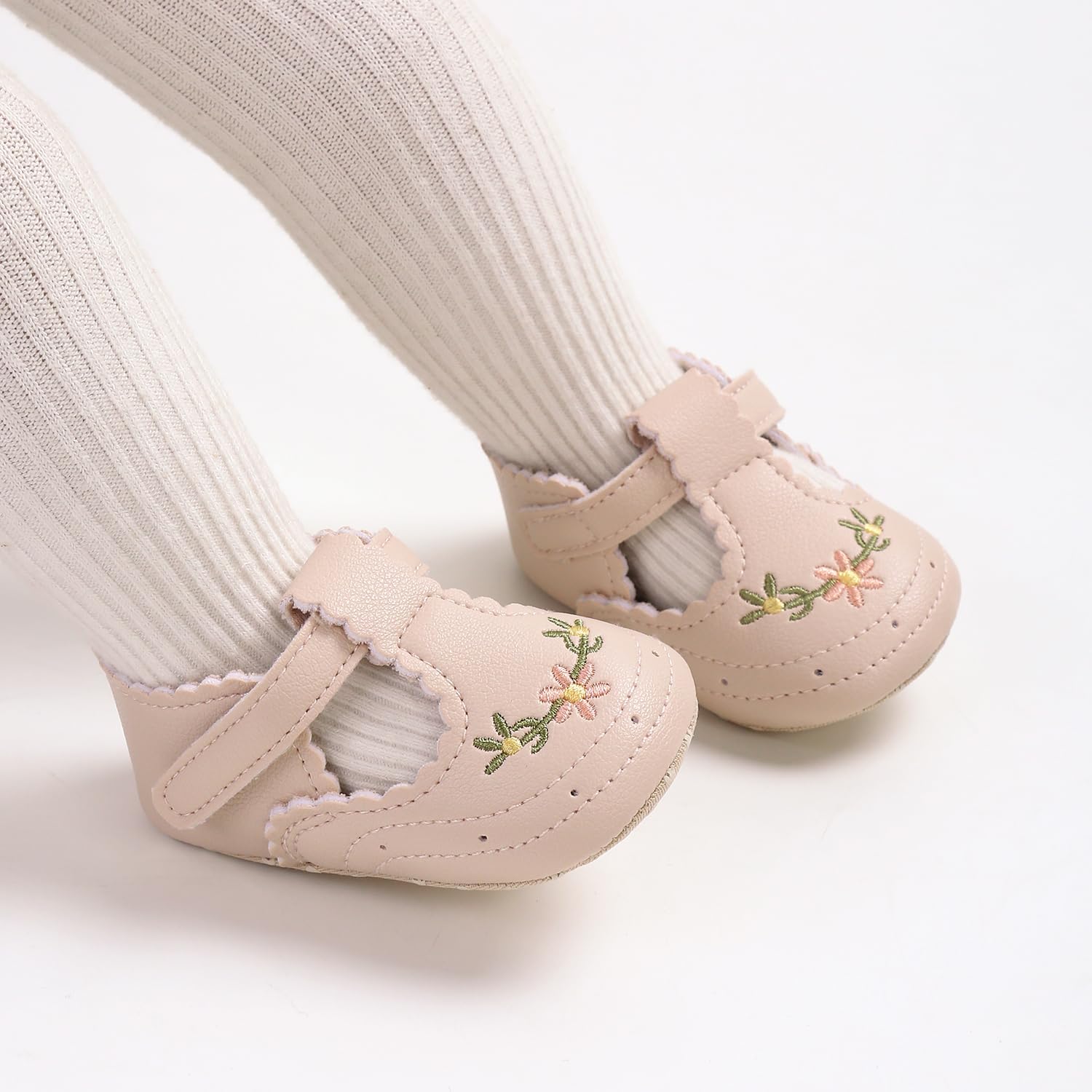 Baby Shoes Mary Jane Flats Non Slip Soft Sole Infant Toddler Sneakers First Walkers Party Christmas