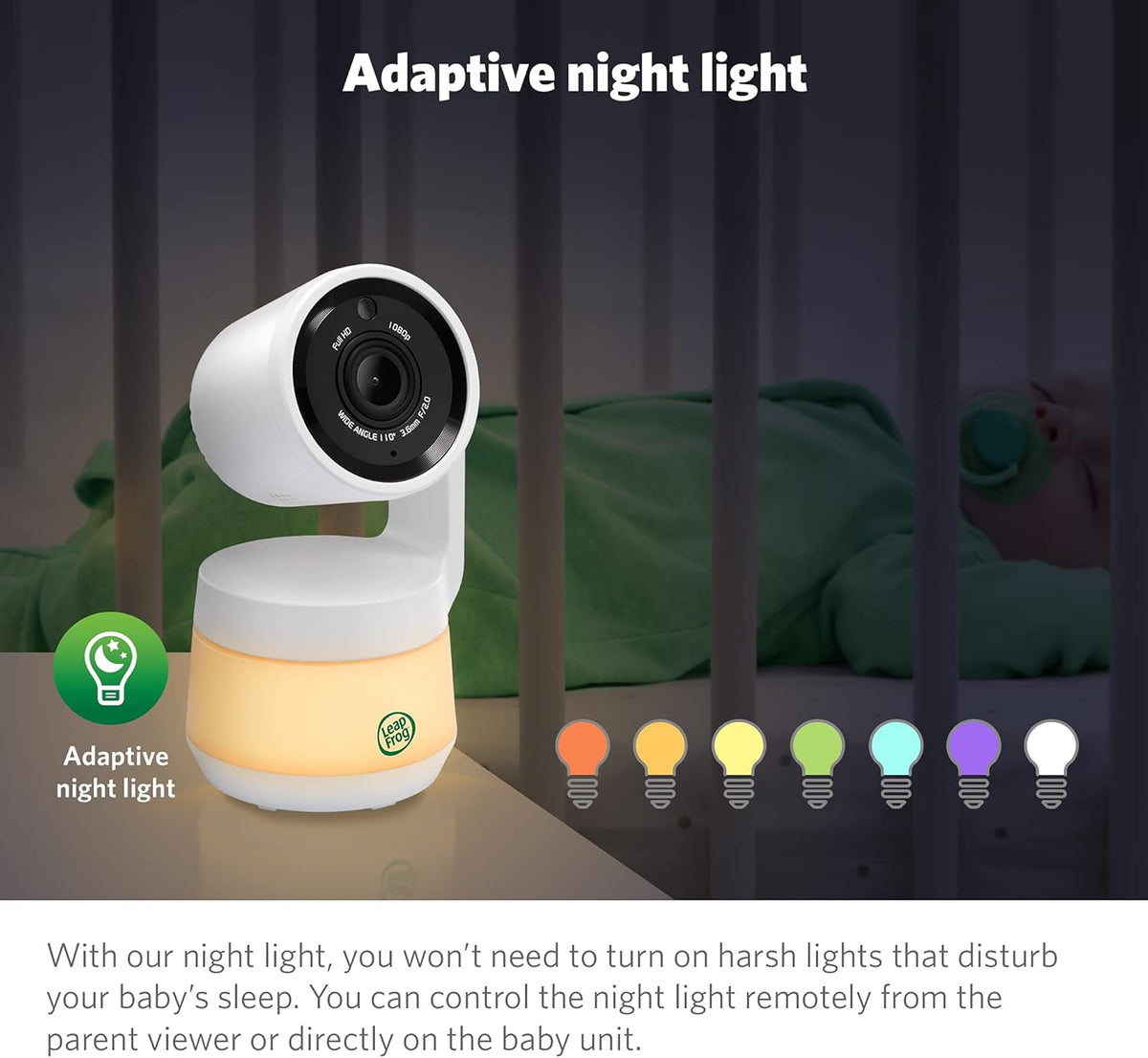 LeapFrog LF930HD Baby Monitor, 7” 720p HD Display,Video Baby Monitor with Camera and Audio, 1080p