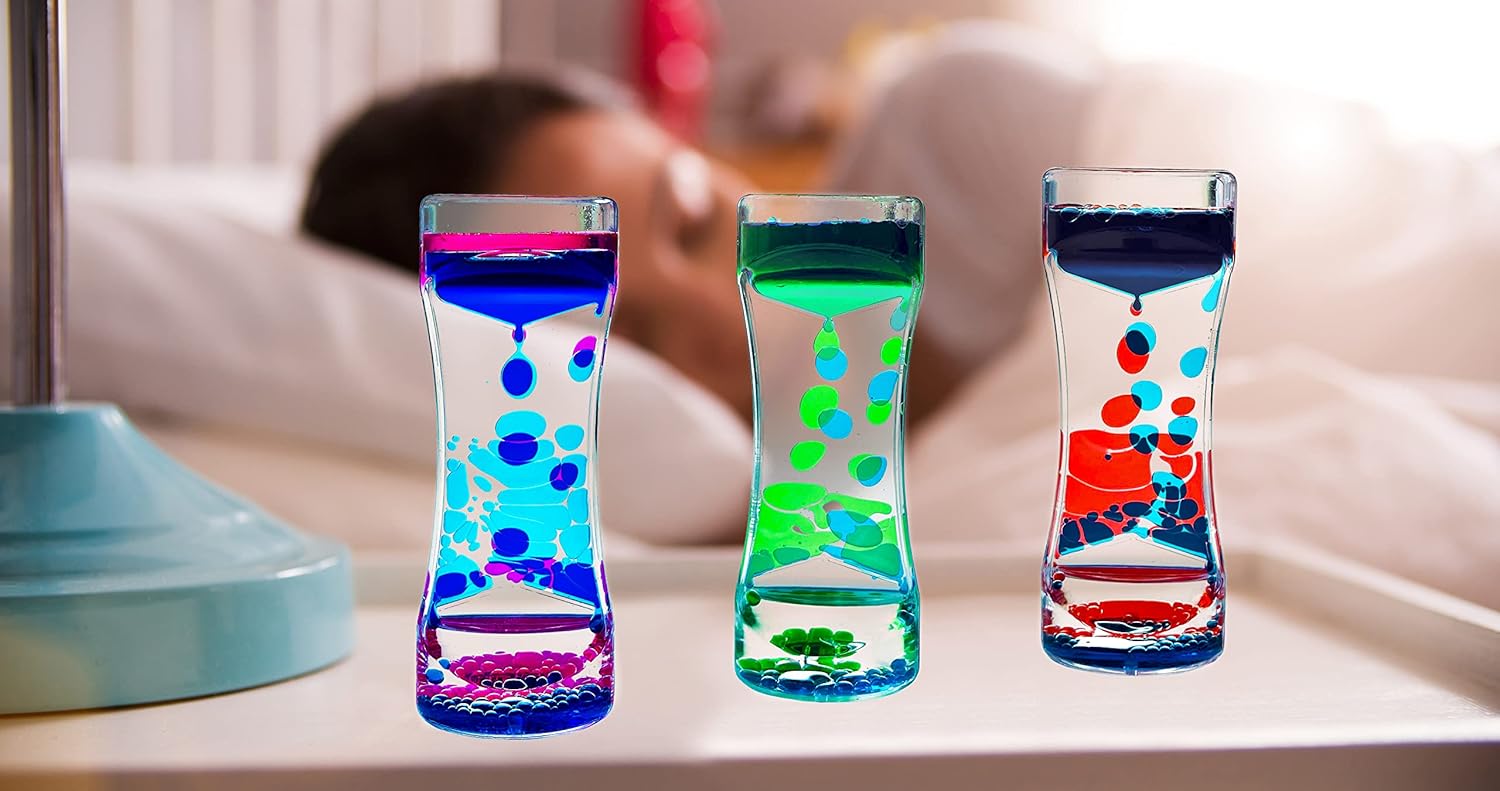 Liquid Motion Bubbler for Kids and Adults Pack of 6 Great Rainbow Series Liquid Bubbler Timer
