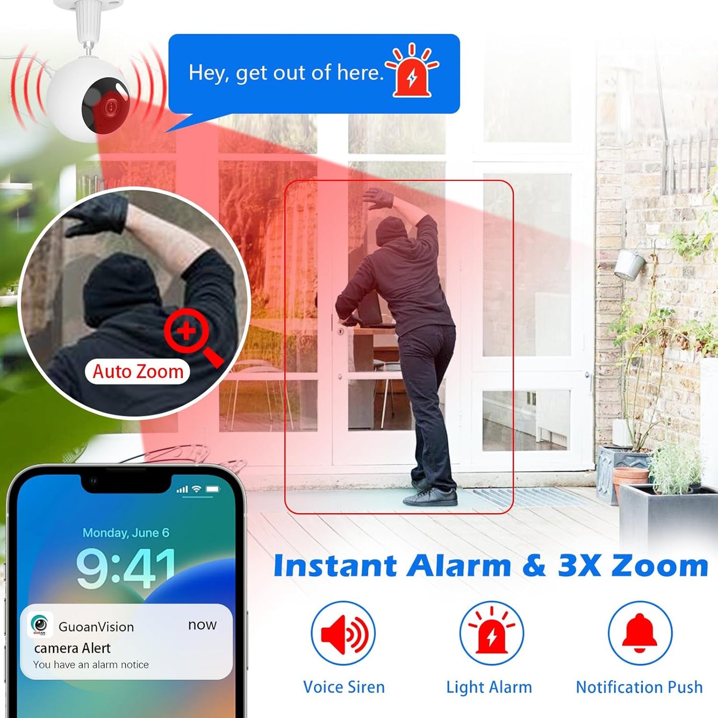 5G/2.4G Indoor/Outdoor Security Camera for Baby Monitor, Indoor Camera for