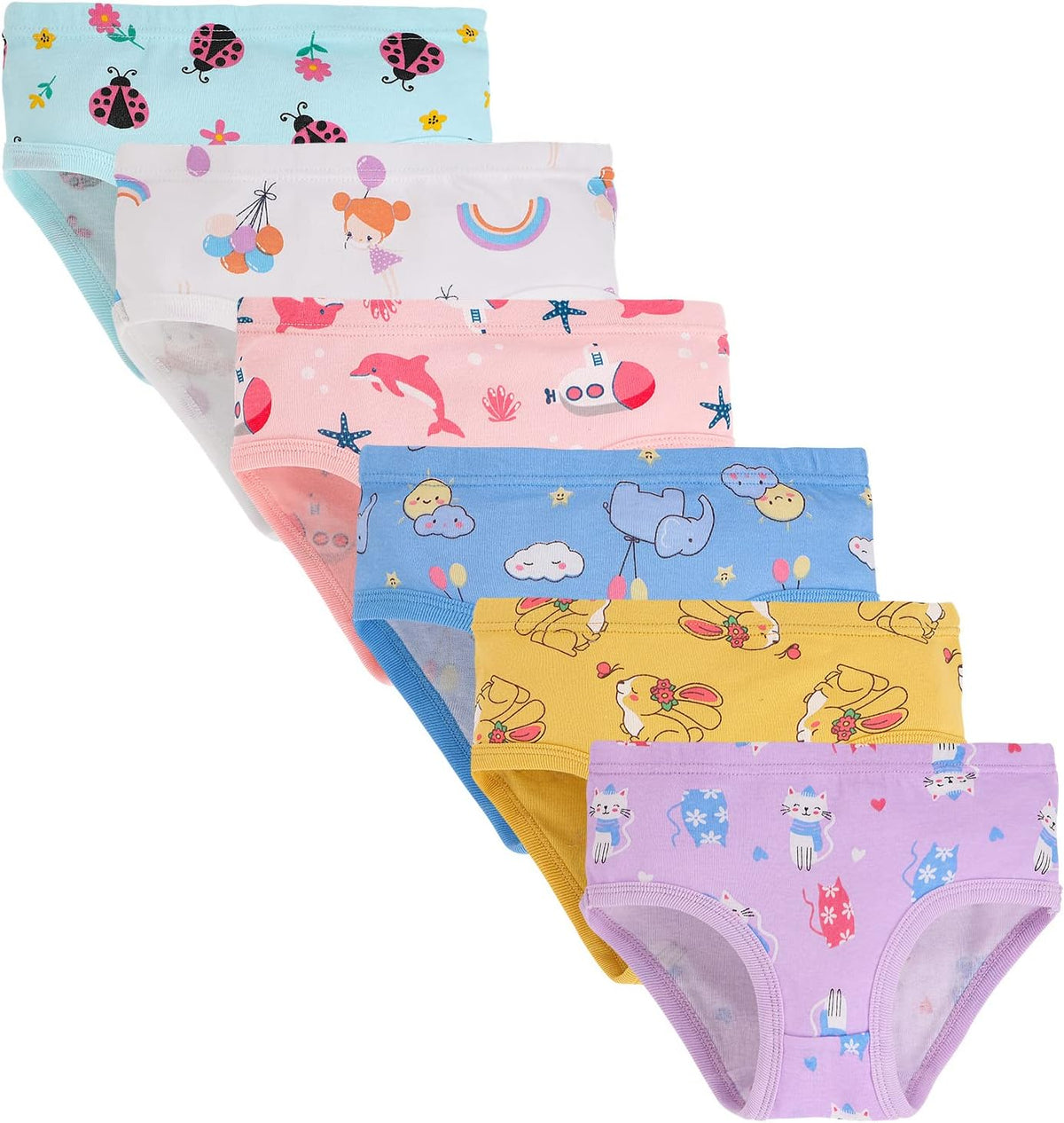 Hahan Girls Soft Panties Toddler Girls Cotton Underwear Kids Briefs