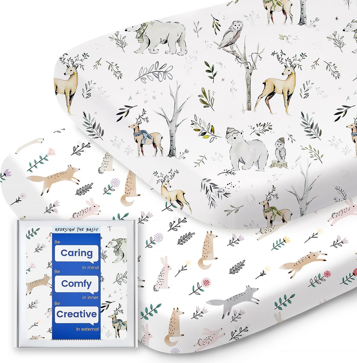 Bassinet Sheets for Baby Boy Girl, TotBasic Buttery Soft Universal Bassinet Fitted Sheet