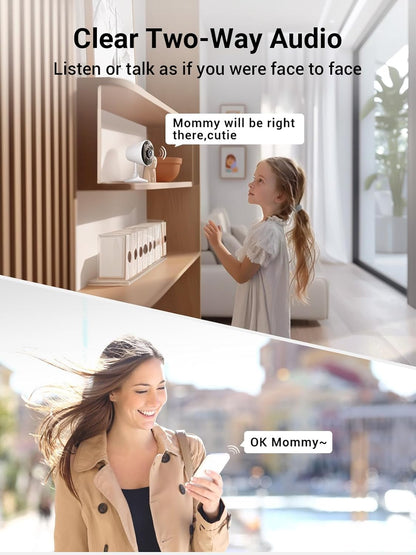 [5G & 2.4G] Indoor/Outdoor Security Camera for Home, Baby/Elder/Dog/Pet Camera with Phone App