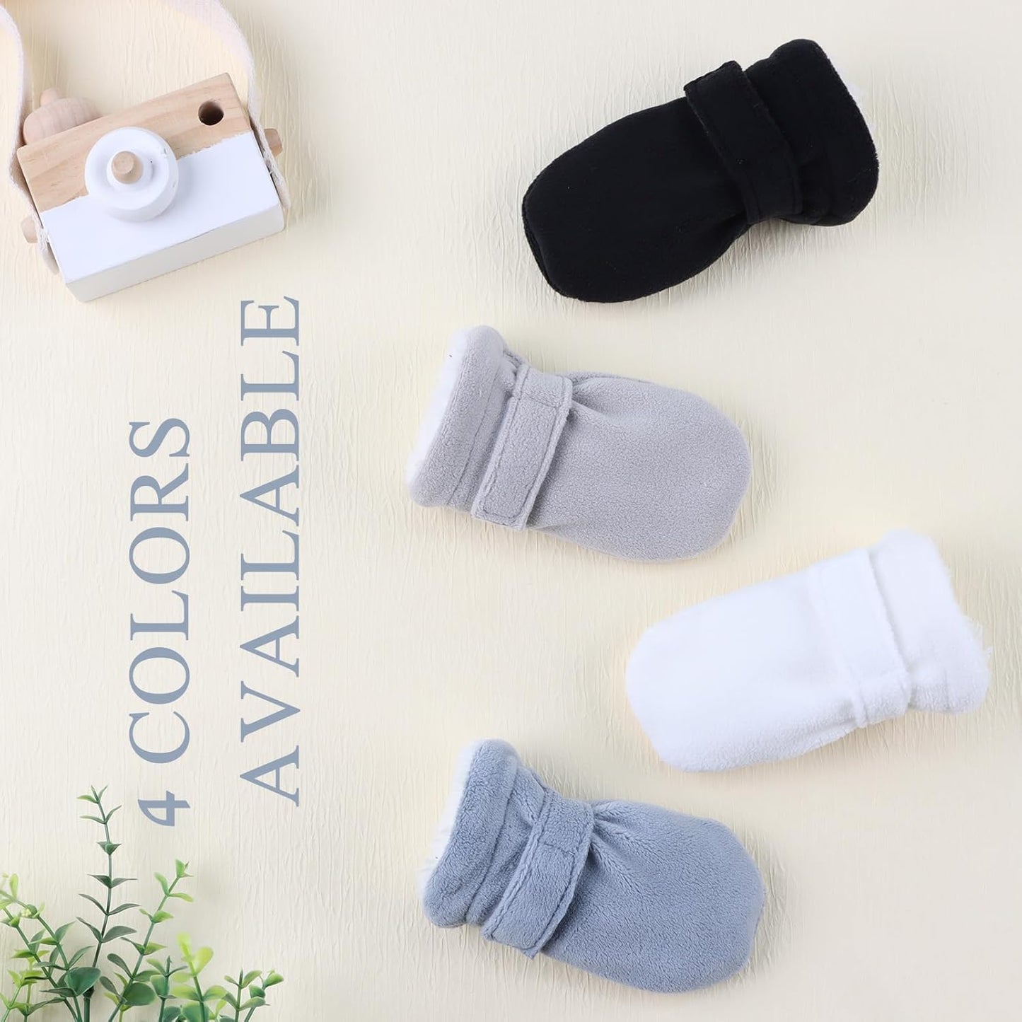 Zsedrut No Scratch Baby Mittens Toddler Infant Fleece Lined Gloves Winter Warm Mitten for Baby Boys