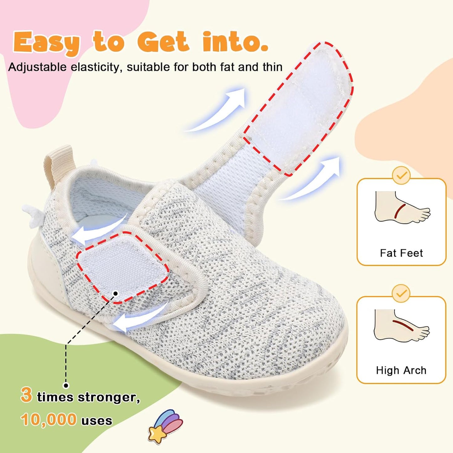 FEETCITY Baby Walking Shoes Barefoot Baby Shoes Infant Sneakers Newborn Crib Shoe Lightweight