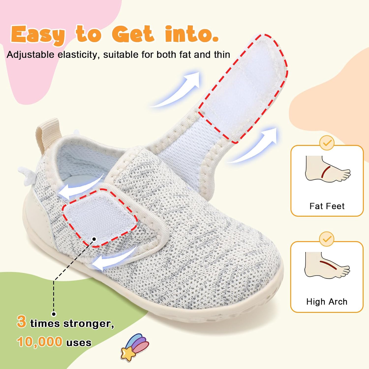 FEETCITY Baby Walking Shoes Barefoot Baby Shoes Infant Sneakers Newborn Crib Shoe Lightweight