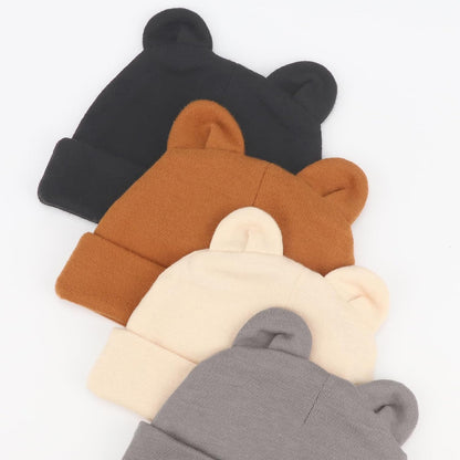 DRESHOW BQUBO 4 Pieces Baby Beanie Newborn Toddler Soft Cute Knit Hat Hospital Hats for Baby Boys