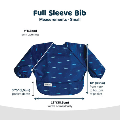 Tiny Twinkle Mess Proof Baby Bib,Waterproof Smock Baby Bib for Eating,Machine Washable Long Sleeve