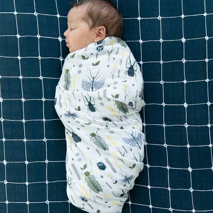 GRACED SOFT LUXURIES Premium Muslin Baby Swaddle Blankets 2 Pack | Large 47 x 47 inch | 100% Cotton