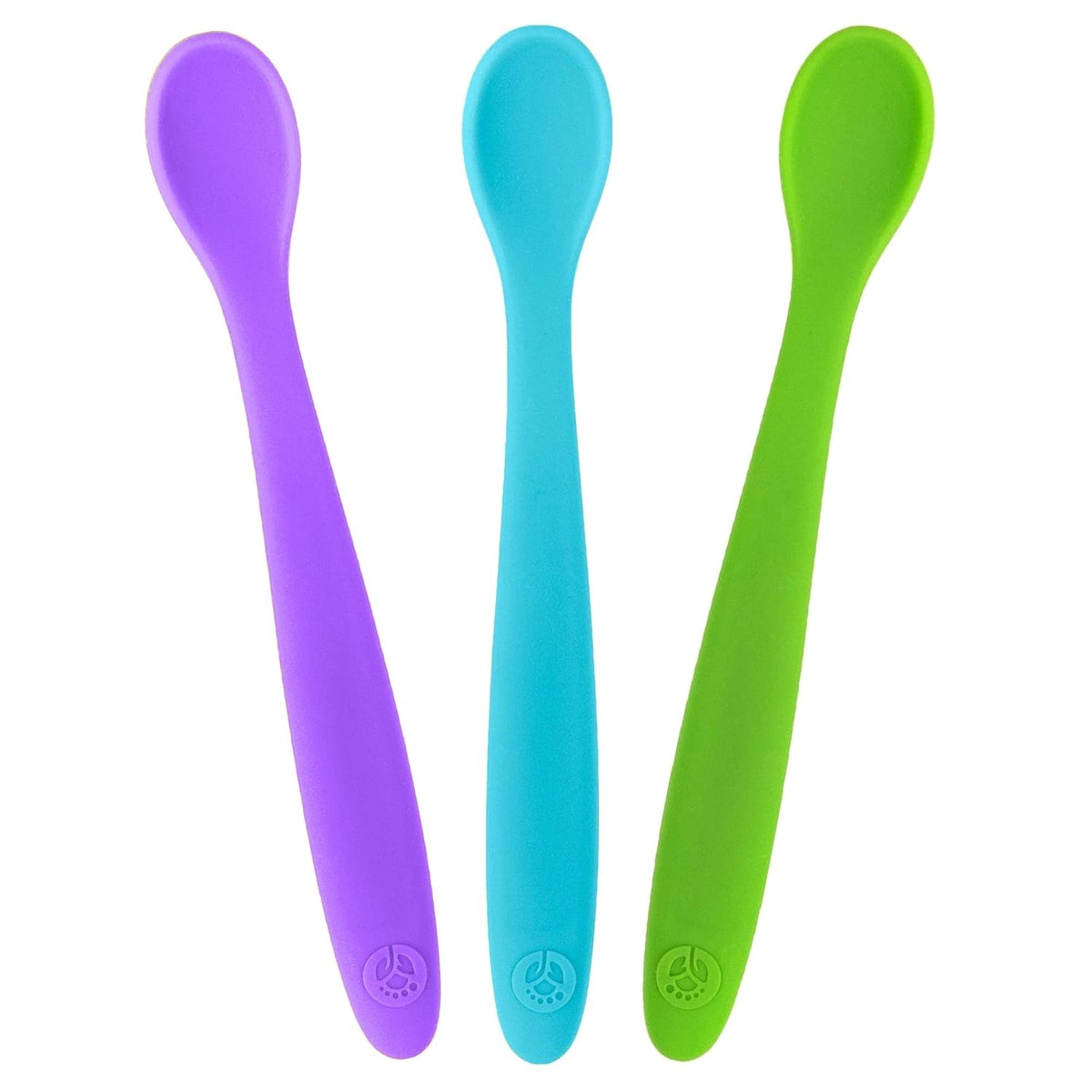 WeeSprout Silicone Baby Spoons - First Stage Infant Feeding Utensils With Soft-Tip, Bendable