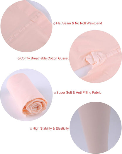 EVERSWE Girls Semi Opaque Footed Tights, Microfiber Tights