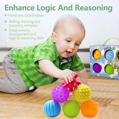 ROHSCE Sensory Balls for Baby Sensory Baby Toys 6 to 12 Months for Toddlers 1-3, Bright Color