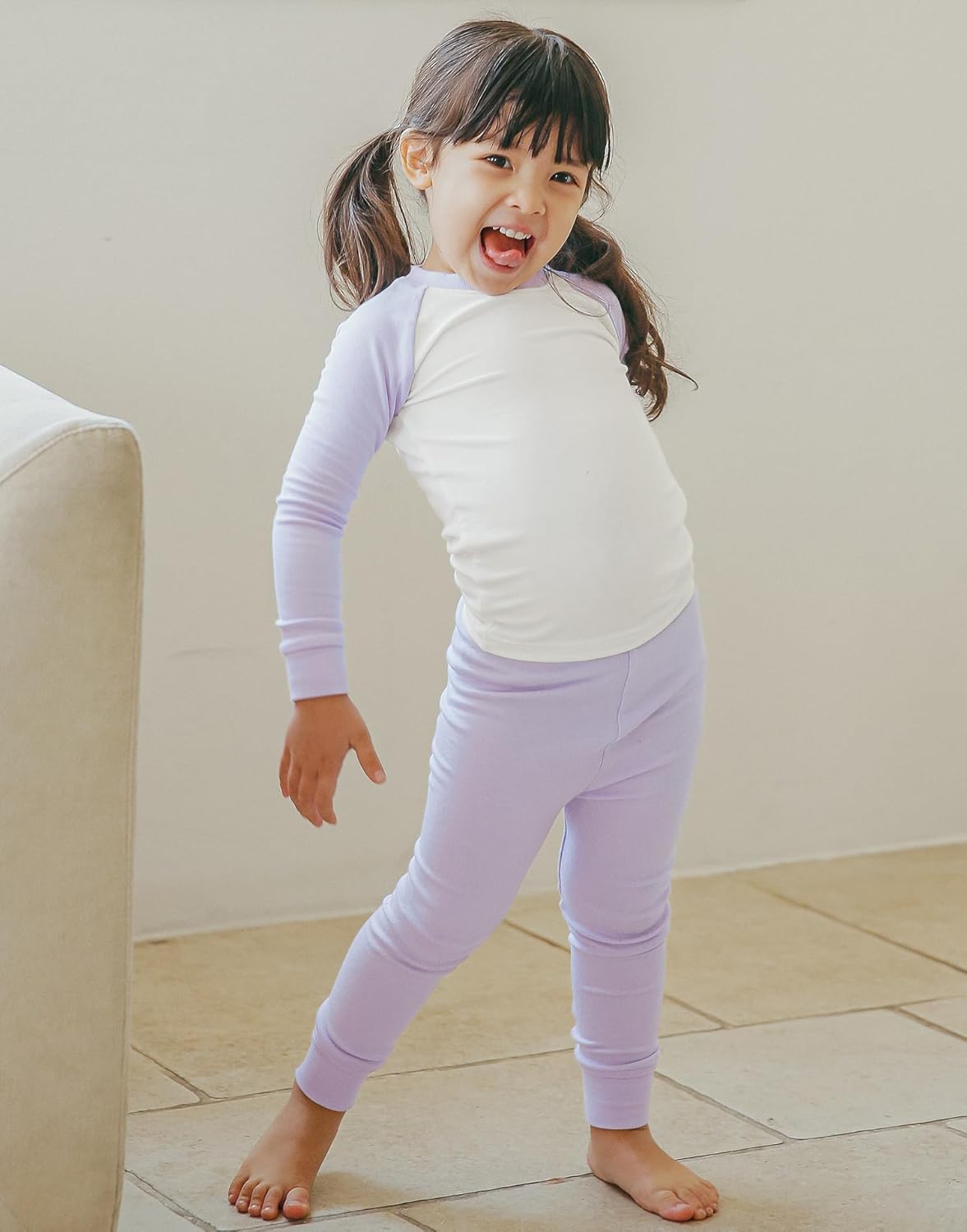 VAENAIT 6M-12Y Toddler Toddler Kids Toddler Girls Boys Soft Comfy Modal Tencel Solid Raglan