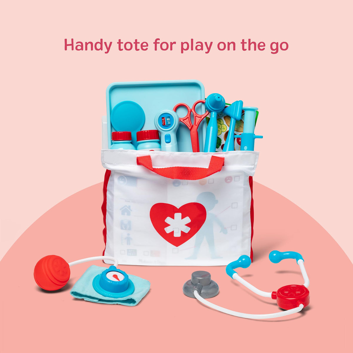 Melissa & Doug Get Well Doctor Kit, 25-Piece Toddler Doctor Play Set, Realistic Pretend Play Toys &