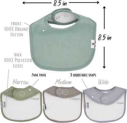 DiaperSquad's Baby Bibs for Drooling and Teething, Bibs for Boys, Baby Girl - Solid Cotton Baby