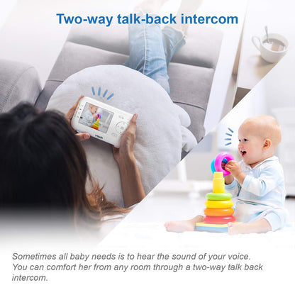 VTech Video Baby Monitor with 1000ft Long Range, Auto Night Vision, 2.8” Screen, 2-Way Audio Talk