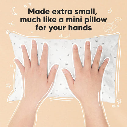 Mini Toddler Pillow with Pillowcase - 9x13 My Little Dreamy Travel Kids Pillow for Sleeping