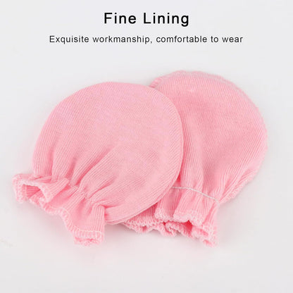 Newborn Baby Mittens No Scratch Cotton Elastic Wrist Gloves Infant Toddler Mittens for Baby Boy