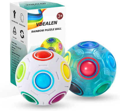 Vdealen Magic Rainbow Puzzle Ball, Fidget Ball Puzzle Brain Teaser Fidget Toy for Boys & Girls