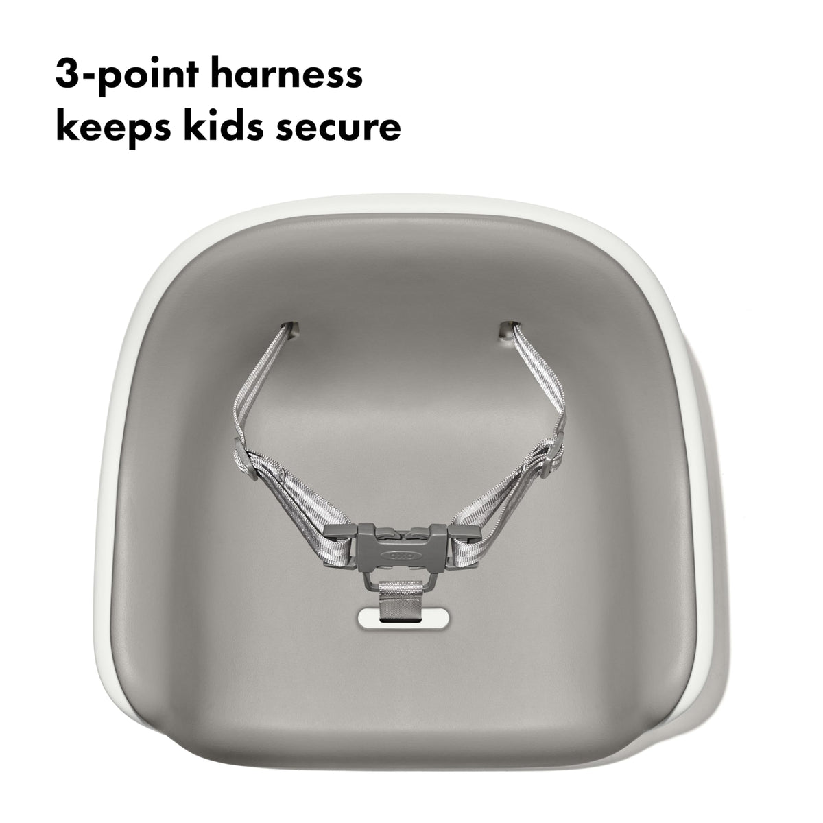 Portable Booster Seat with Straps, Attaches to Dining Table Chair, Removable Washable Cushion