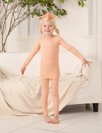 AVAUMA Stripe Pattern Baby Boys Girls Pajama Set Kids Toddler Snug fit Ribbed Sleepwear pjs for