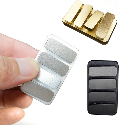 Premium Magnetic Metal Fidget Slider - EDC Haptic Clicker Stress Relief Toy for Adults, Anxiety &