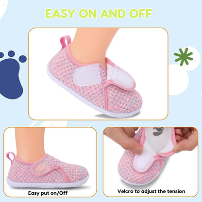 FEETCITY Baby Boys Girls First Walking Shoes Infant Sneakers Crib Shoes Breathable Lightweight Slip