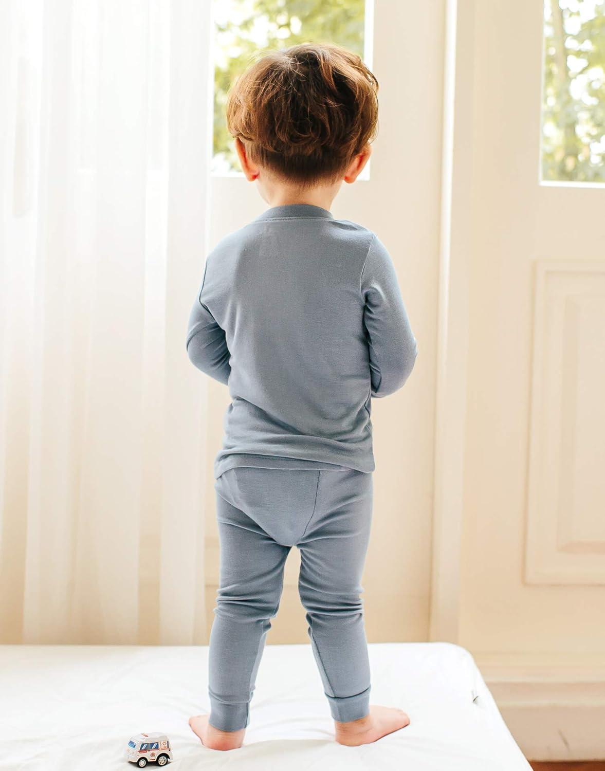 VAENAIT 6M-12Y Toddler Toddler Kids Toddler Girls Boys Soft Comfy Modal Tencel Solid Raglan