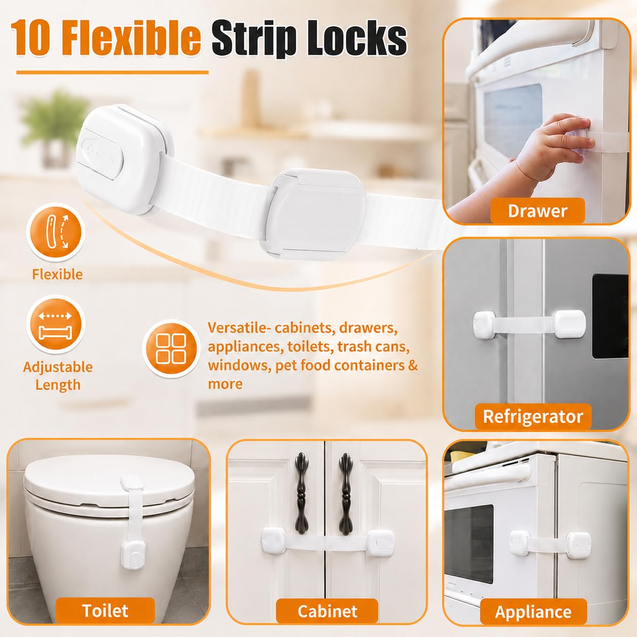 Baitiny Baby Proofing Kit, 85-Piece Set with Child Proof Cabinet Locks