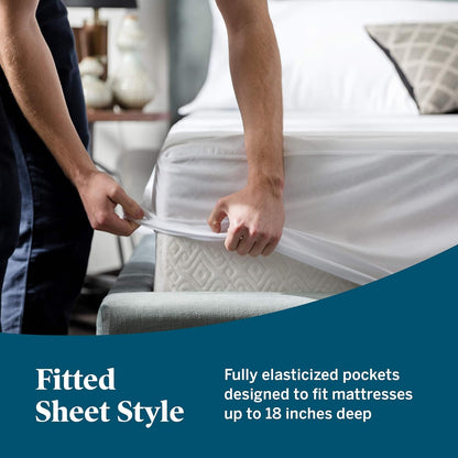 LUCID Premium Rayon from Bamboo Jersey Mattress Protector | California King Size Waterproof