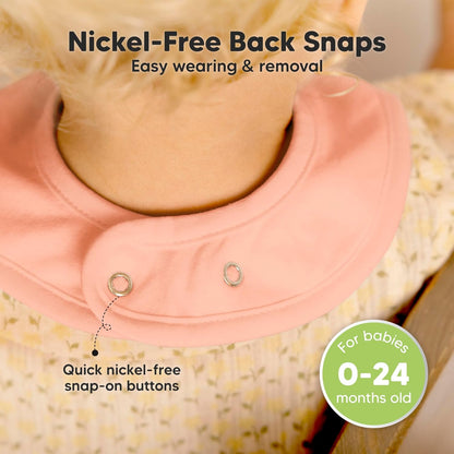 KeaBabies 8-Pack Organic Baby Bibs for Boys, Girls - Super Absorbent Cotton Drool Bibs for Baby