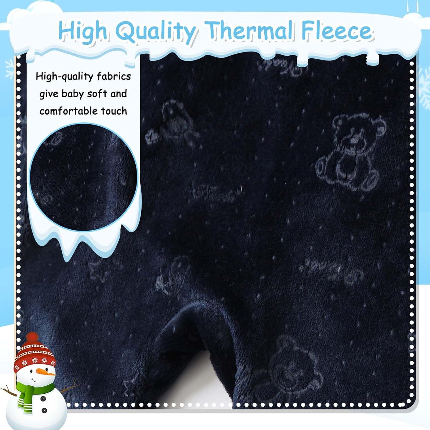 Fairy Baby Newborn Baby Bear Onesie Thin Fleece Footie Romper Snowsuit Hooded Jumpsuit Bodysuit