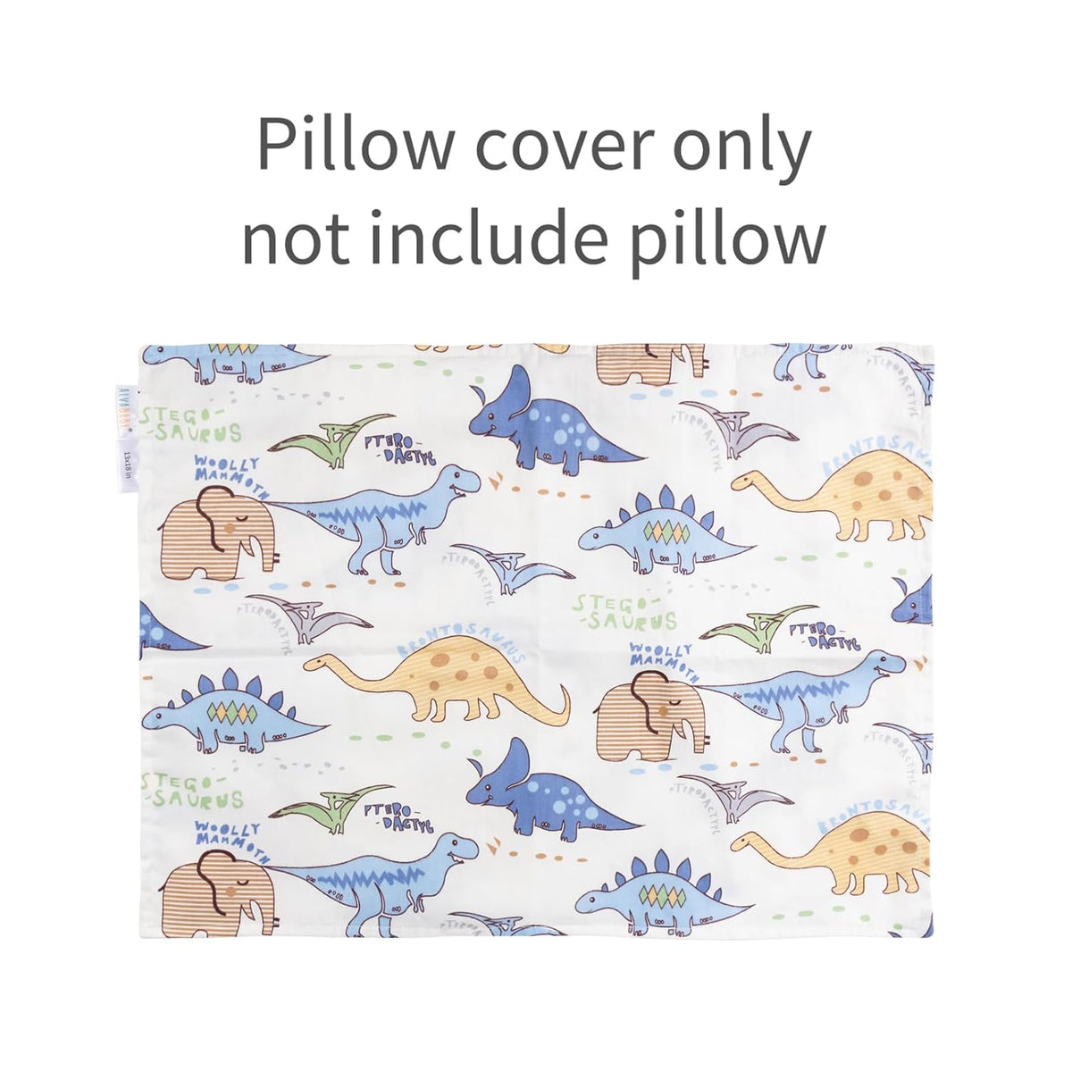 ALVABABY Toddler Pillowcases, Fits 14x19 in Kids Pillow, 2 Pack Organic Cotton Baby Pillow Cover
