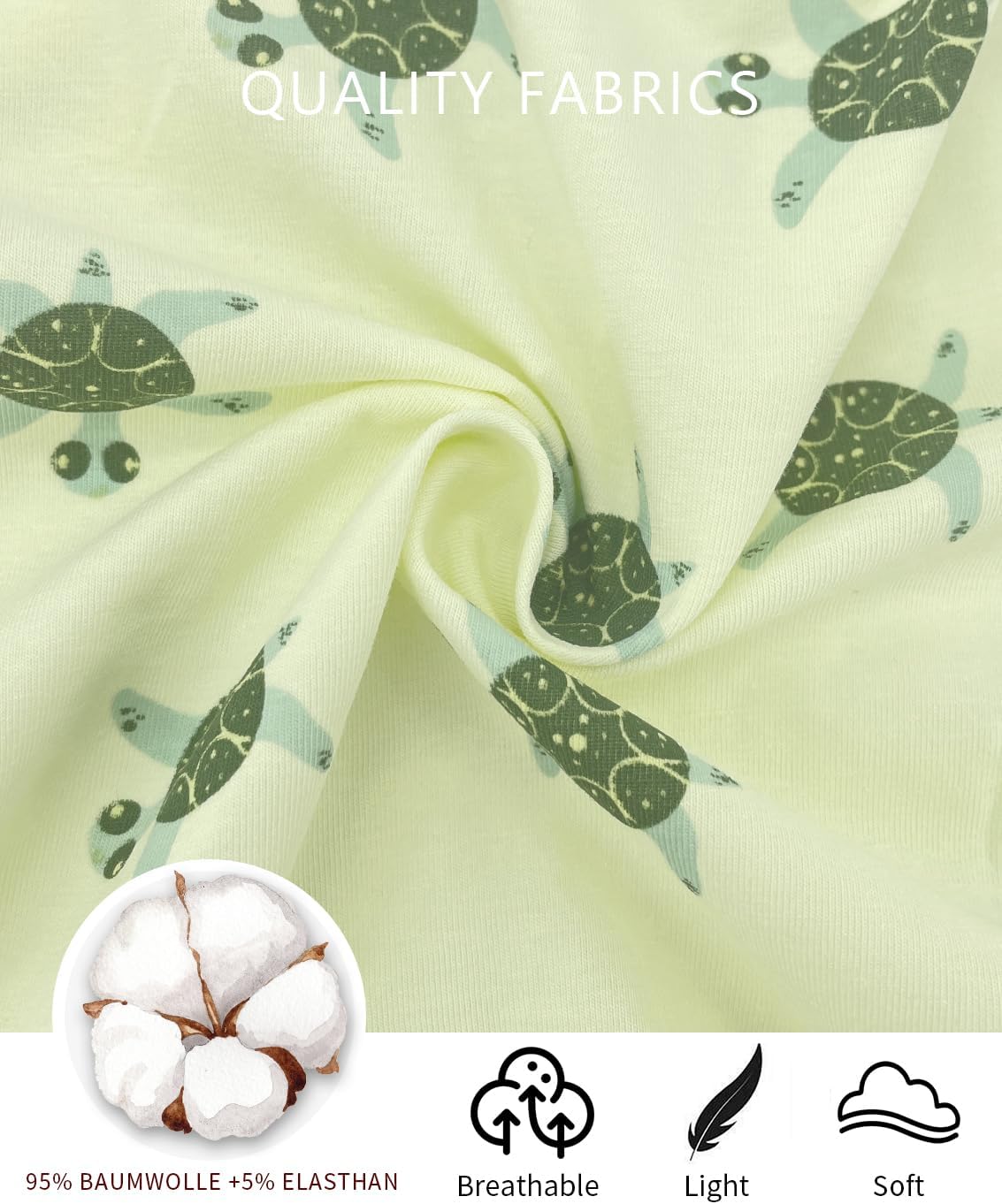 Jimonda Baby Rompers Cotton Baby Boys Baby Girls Short Sleeve Sleepers Pjs Two Way Zipper One-piece