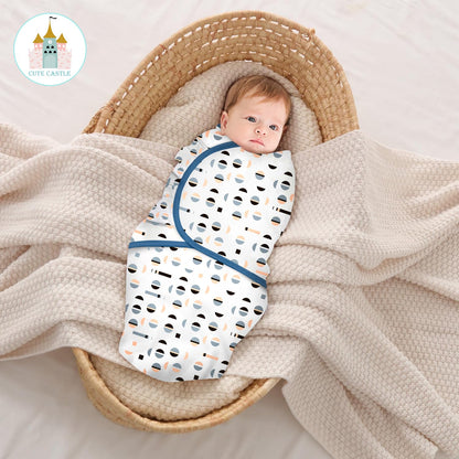Cute Castle 3-Pack Baby Swaddle Sleep Sacks - Newborn Swaddle Sack - Ergonomic Baby Swaddles