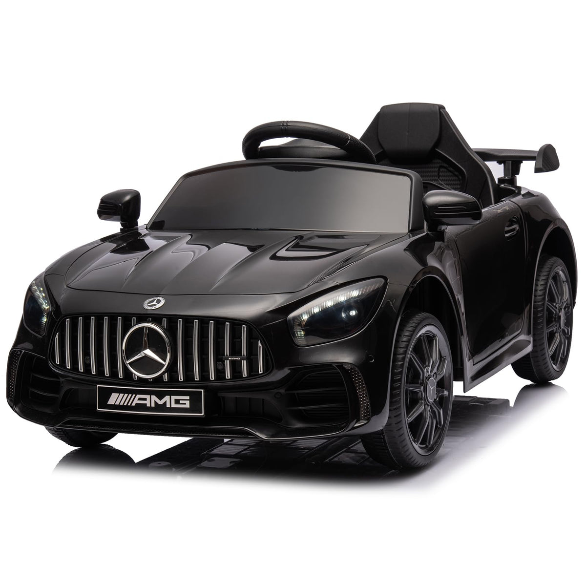 Winado 12V Licensed Mercedes Benz AMG GTR Kids Ride on Electric Car, Black