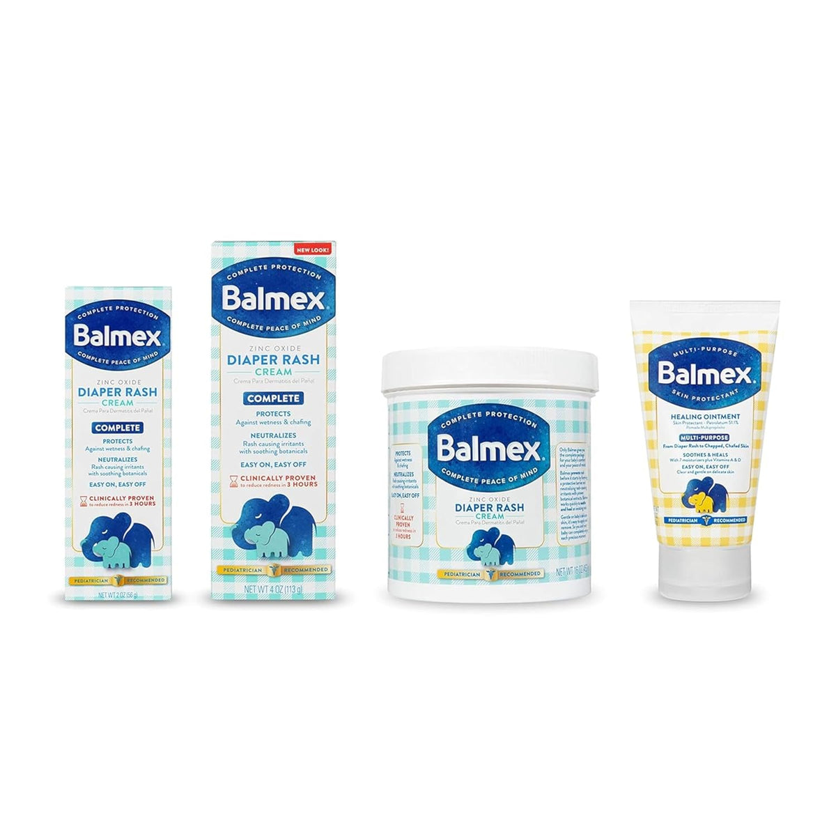 Balmex Complete Protection Daily Baby Diaper Rash Cream, Clinically Proven To Reduce Redness in