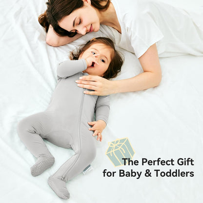 BubblePanda Rayon Made From Bamboo Baby Pajamas Baby Clothes for Boys Girls Unisex Zip-Front