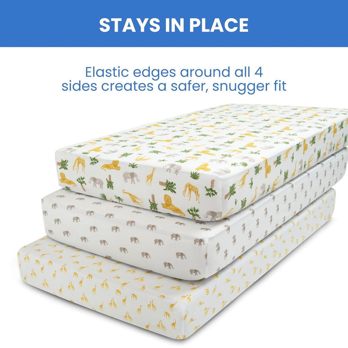Delta Children Fitted Crib Sheets for Girls and Boys - Crib Sheet for Standard Crib and Toddler