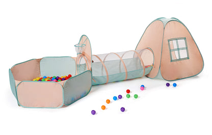 UTEX 3 in 1 Pop Up Play Tent with Ball Pit, Indoor/Outdoor Playhouse