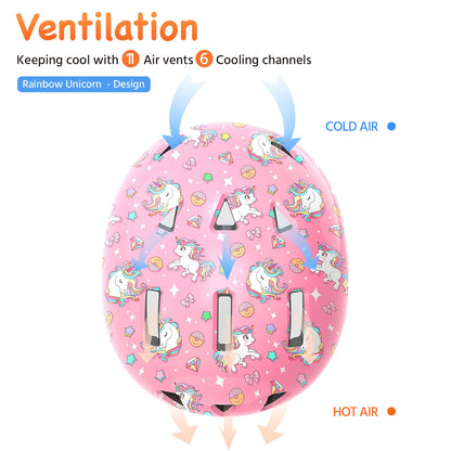 Toddler Bike Helmet for Boys and Girls, Adjustable Kids Helmets from Infant/Baby to Children