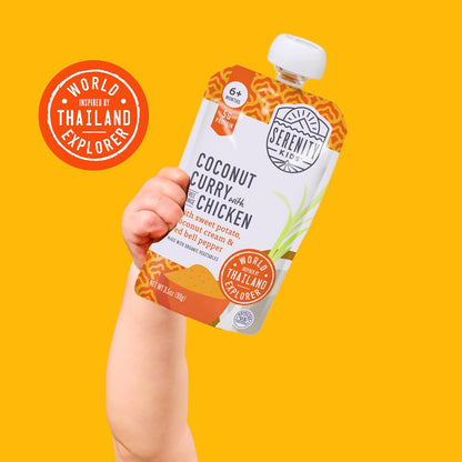 Serenity Kids 7+ Months World Explorers Baby Food Pouches - Puree With Ethically Sourced Meats &