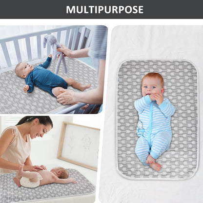 Baby Diaper Changing Pad, 21 5/8" x 31.5" Waterproof Changing Pad Liners - Reusable Soft and
