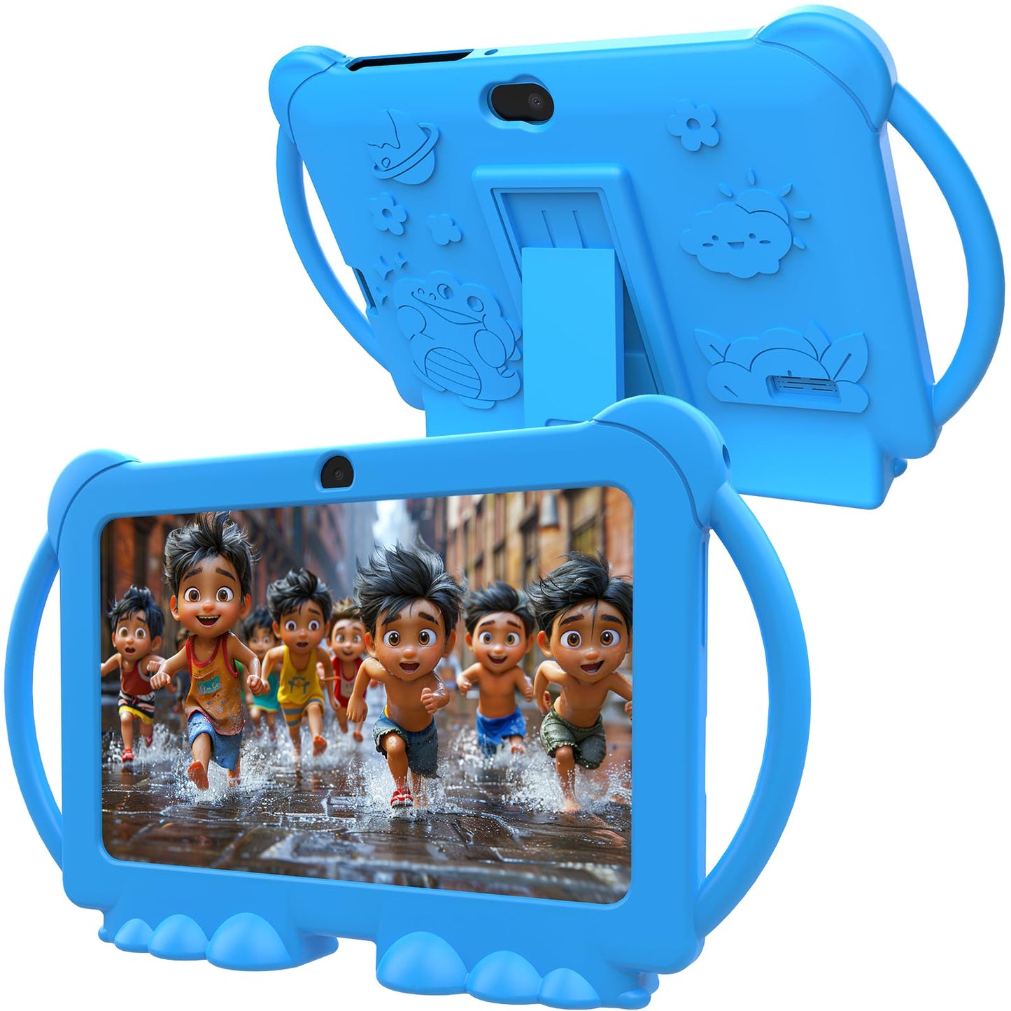 PEICHENG Kids Tablet 7 inch Android 12.0 for Toddler, 4GB RAM 32GB ROM Bluetooth IPS Screen