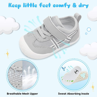 Scurtain Baby Shoes Boy Girl First Walking Shoe Infant Crib Breathable Sneakers Lightweight