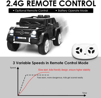 Costzon Ride on Car, Licensed Mercedes-Benz Maybach, 12V Battery Powered Vehicle Toy w/ 2 Motors