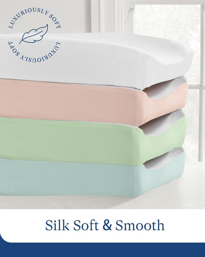 Supersoft Diaper Changing Pad Covers, 2-Pack Premium Bamboo Viscose Change Table Pad Covers for